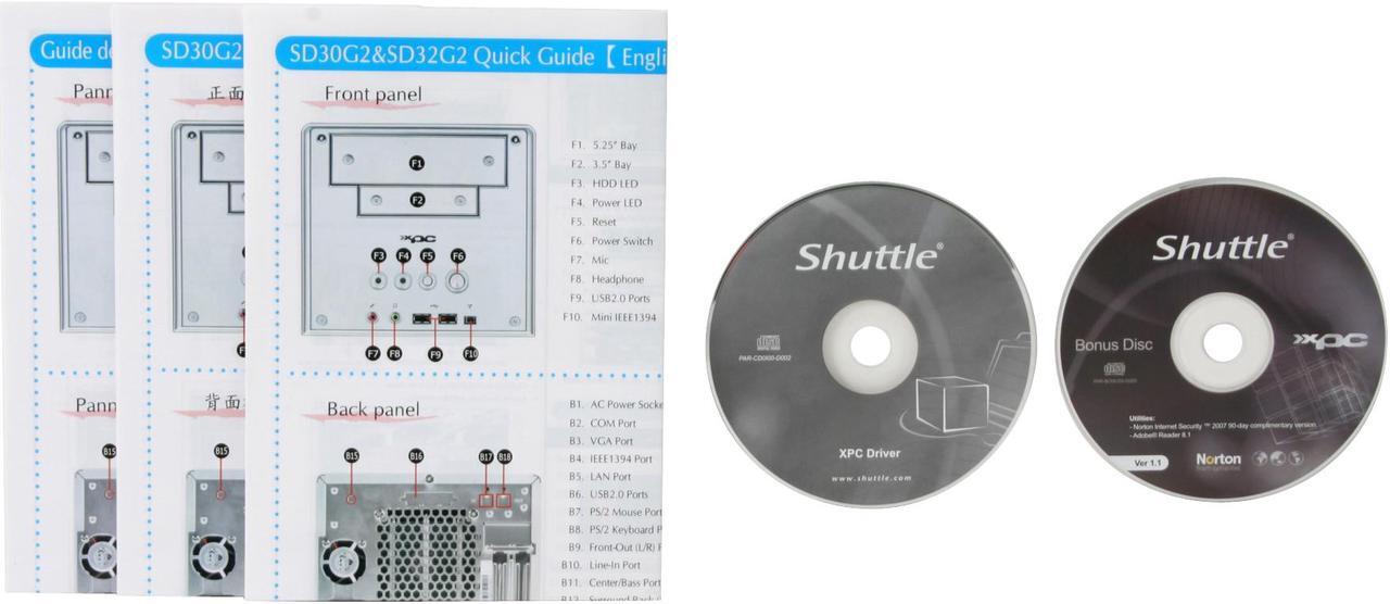 Alt view image 12 of 13 - Shuttle SD30G2 Plus Intel Socket T(LGA775) Intel 945GC Barebone
