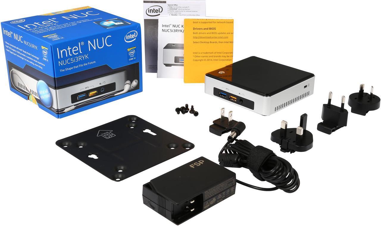 Alt view image 10 of 10 - Intel NUC NUC5i3RYK, USB 3.0, Supports M.2 SSD card, Intel HD Graphics 5500, Mini HDMI, Mini DisplayPort