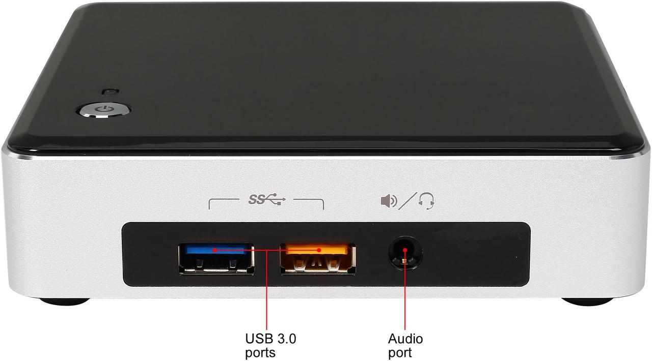 Alt view image 5 of 10 - Intel NUC NUC5i3RYK, USB 3.0, Supports M.2 SSD card, Intel HD Graphics 5500, Mini HDMI, Mini DisplayPort
