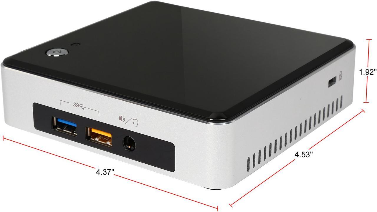 Alt view image 3 of 10 - Intel NUC NUC5i3RYK, USB 3.0, Supports M.2 SSD card, Intel HD Graphics 5500, Mini HDMI, Mini DisplayPort