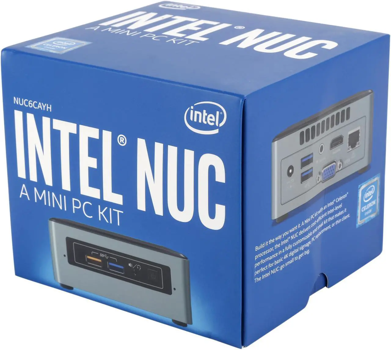 Alt view image 4 of 11 - Intel NUC (Next Unit of Computing) BOXNUC6CAYH Black Barebone Systems - Mini / Booksize