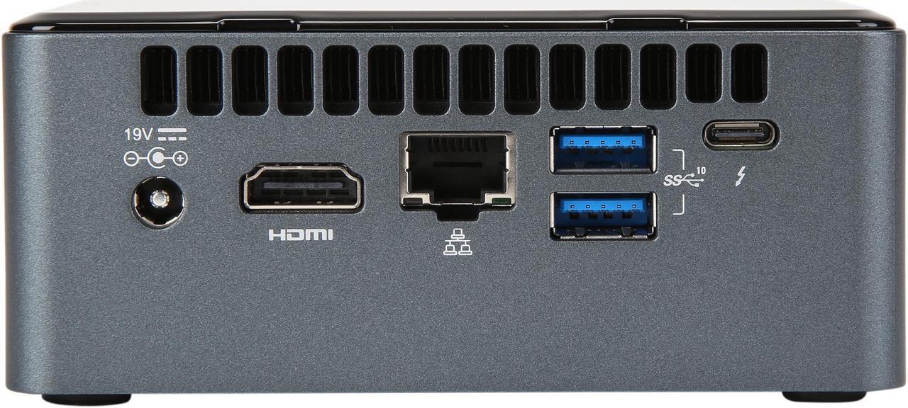 Alt view image 8 of 11 - Intel NUC (Next Unit of Computing) BOXNUC8i7BEH1 Intel i7 Quad Core Black Mini / Booksize Barebone System