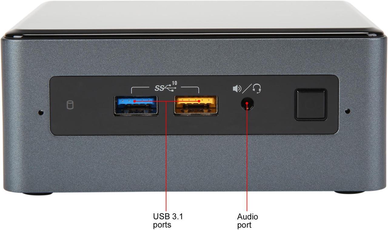 Alt view image 5 of 11 - Intel NUC (Next Unit of Computing) BOXNUC8i7BEH1 Intel i7 Quad Core Black Mini / Booksize Barebone System