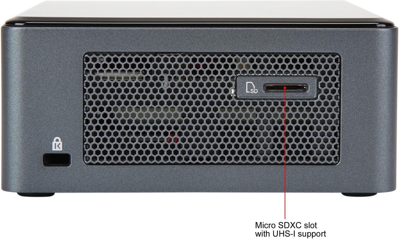 Alt view image 7 of 11 - Intel NUC (Next Unit of Computing) BOXNUC8i7BEH1 Intel i7 Quad Core Black Mini / Booksize Barebone System