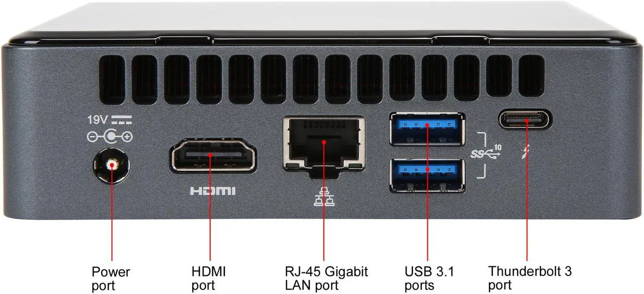 Alt view image 8 of 9 - Intel NUC (Next Unit of Computing) BOXNUC8i3BEK1 Black Mini / Booksize Barebone System