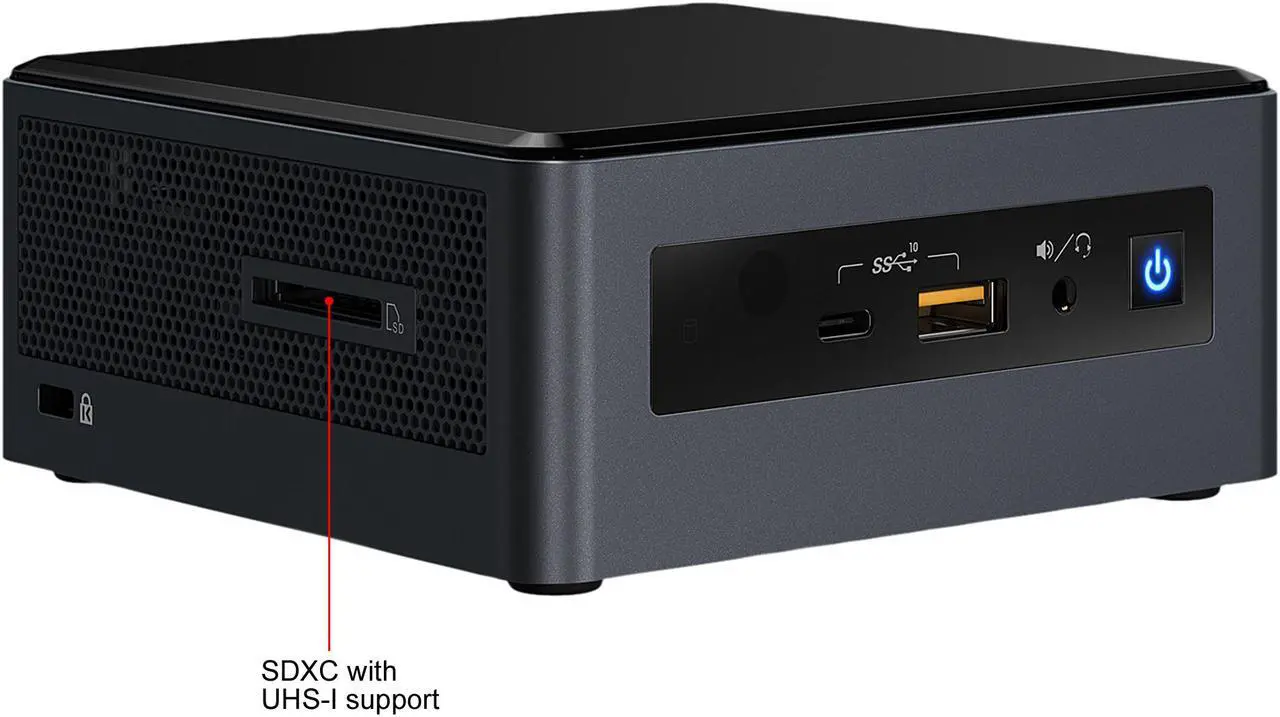 Alt view image 2 of 6 - Intel NUC 8 Mainstream-G Kit with Intel Core i7, Radeon 540X Discrete Graphics, 8GB RAM, with No Cord, Single Pack, Additional Component Required BXNUC8i7INHX