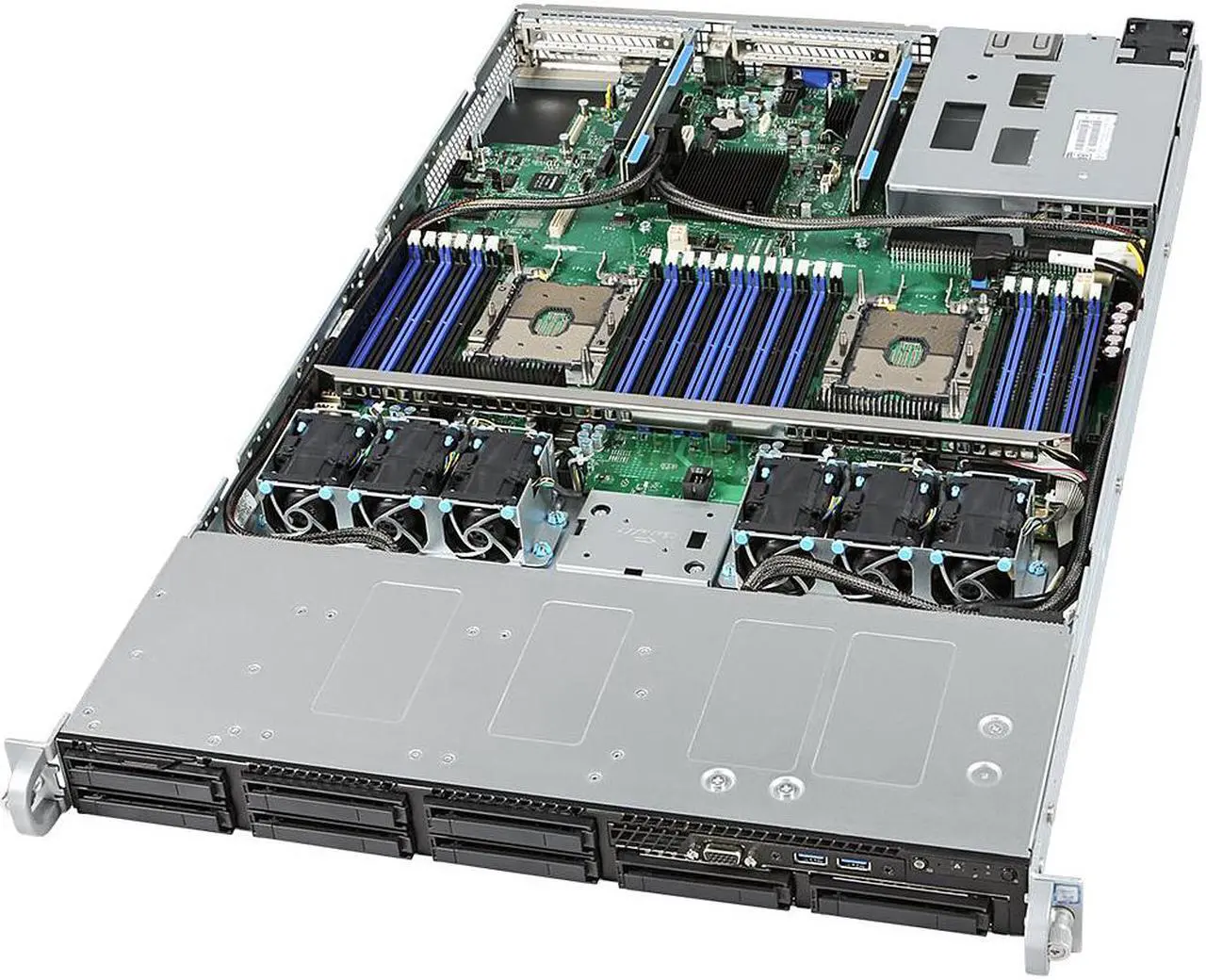 Main image of Intel Server System R1208WFTYSR Barebone System - 1U Rack-mountable - Intel C624 Chipset - 2 x Processor Support