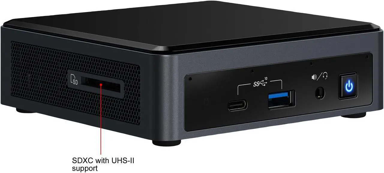 Alt view image 2 of 8 - Intel NUC 10 BXNUC10I7FNK1 10th Generation Intel Core i7-10710U Supports up to 3 Displays 5 USB Ports Mini / Booksize Barebone System