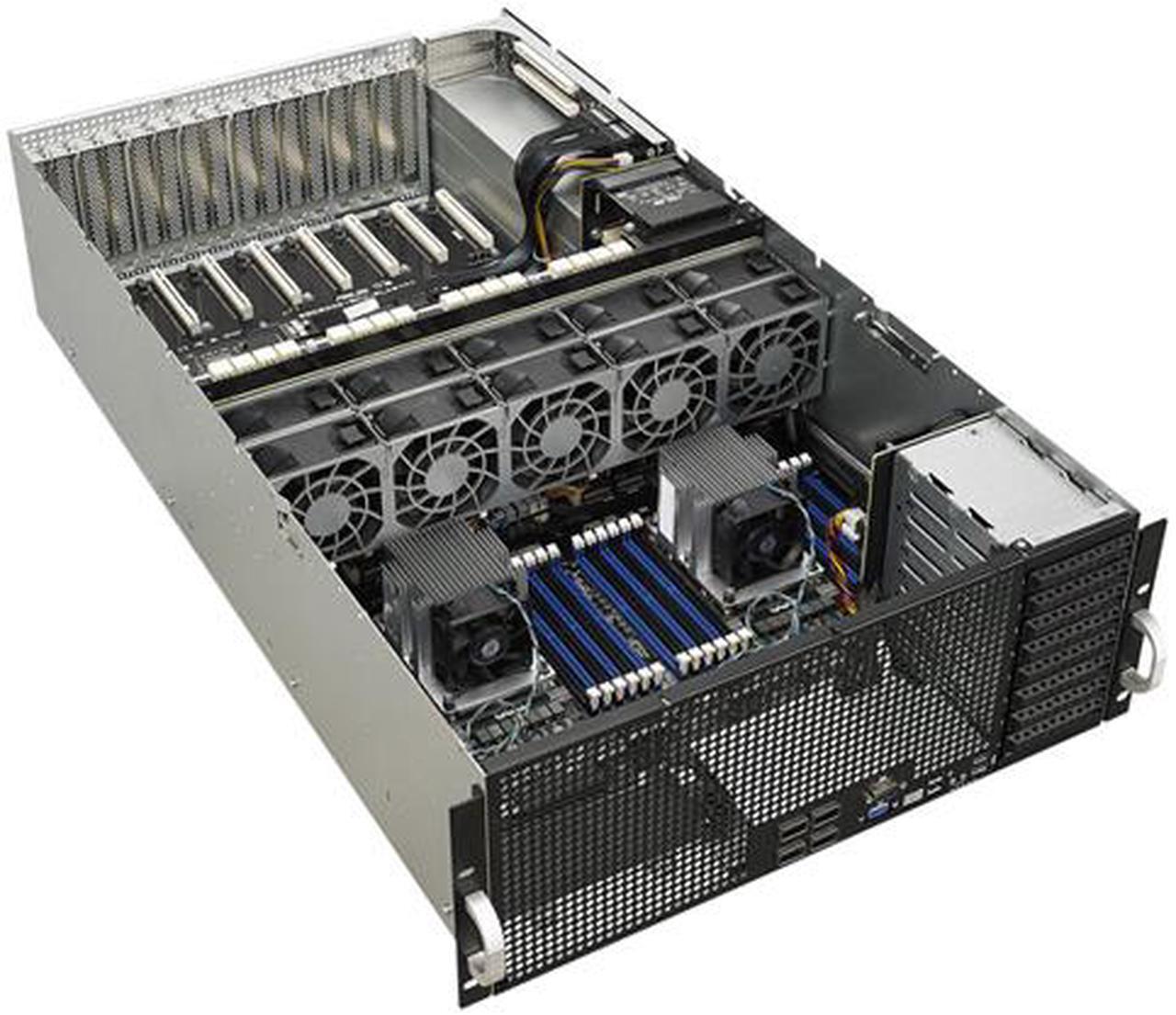 Alt view image 2 of 2 - Asus ESC8000 G4 Barebone System - 4U Rack-mountable - Intel C621 Chipset - Socket P LGA-3647 - 2 x Processor Support