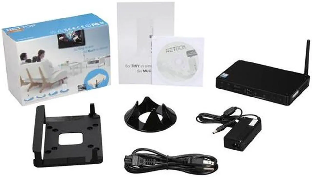 Alt view image 5 of 5 - Foxconn nT435H-0h0w-B-A-NA Intel NM10 Black Mini / Booksize Barebone System