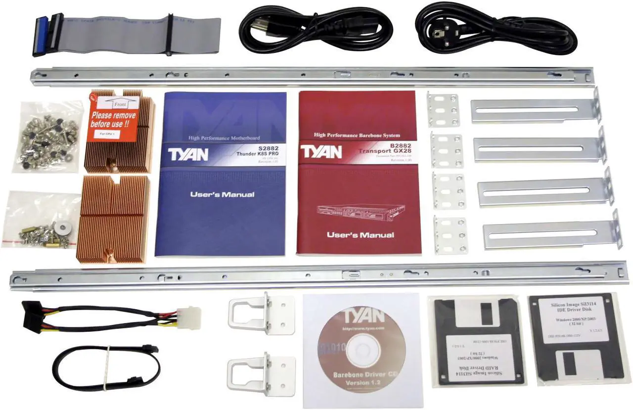 Alt view image 9 of 10 - TYAN B2882G28S2H 1U Rackmount Barebone Server Dual 940 AMD 8131 + 8111 DDR 400/333/266