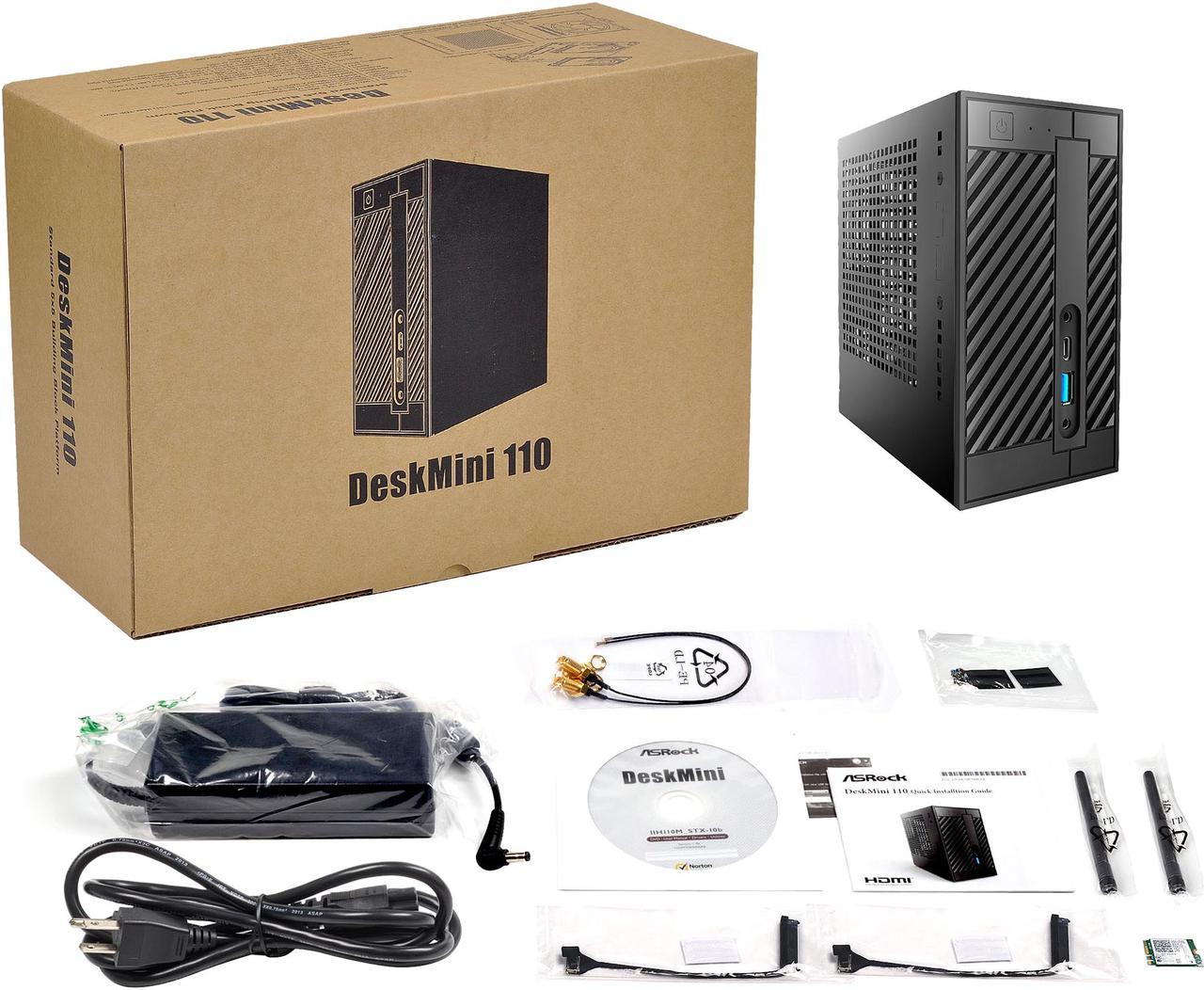 Alt view image 5 of 5 - ASRock Deskmini 110W Intel Socket LGA1151 Intel H110 Barebone System