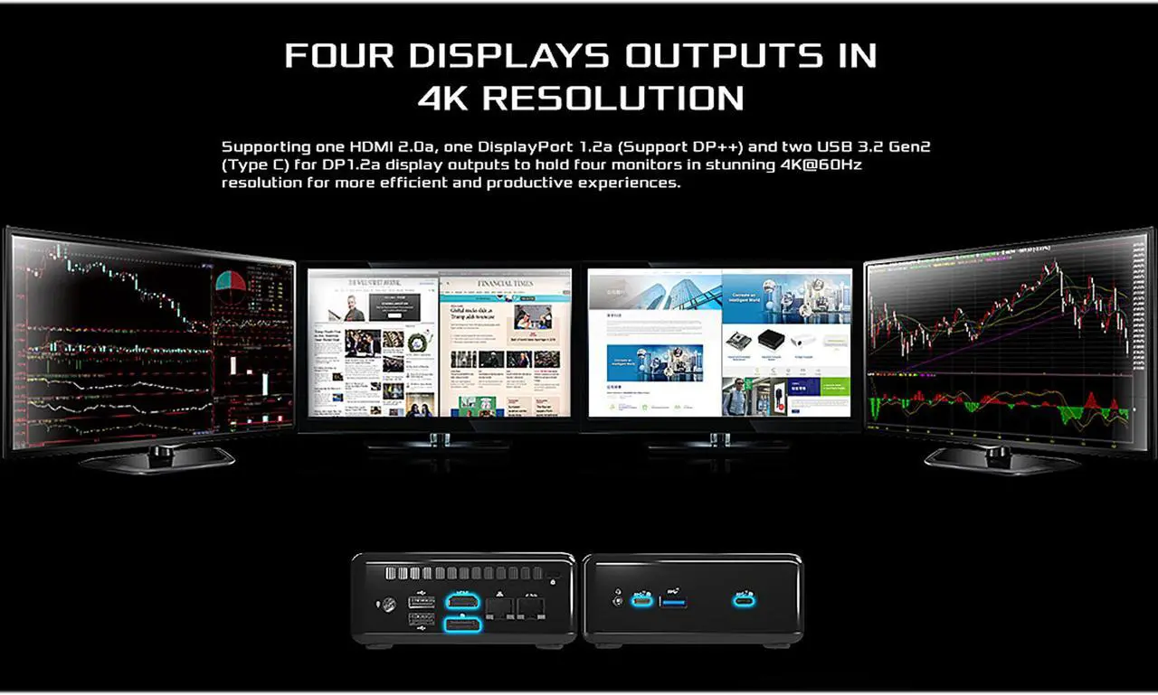Alt view image 10 of 11 - ASRock Industrial AMD Barebone 4X4 BOX-4500U SoC Faned Embedded BOX PC (Includes AMD Ryzen 5 4500U)