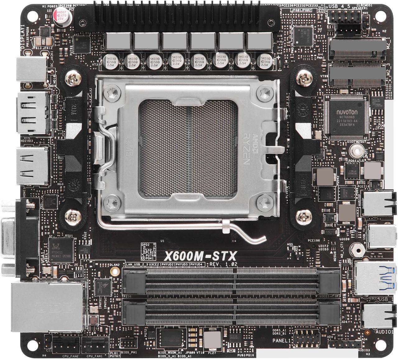 Alt view image 7 of 8 - ASRock DeskMini X600 AMD Socket AM5 AMD X600 Black Barebone