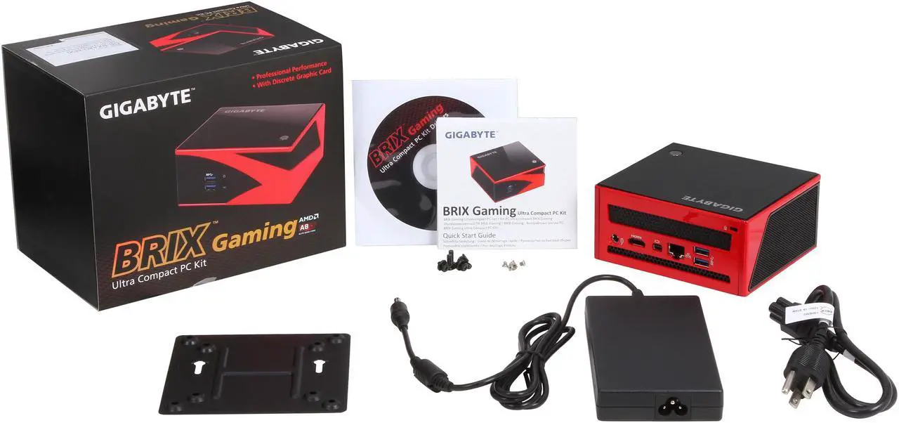 Alt view image 6 of 6 - GIGABYTE BRIX Gaming GB-BXA8G-8890 AMD Bolton M3 Mini-PC Barebone