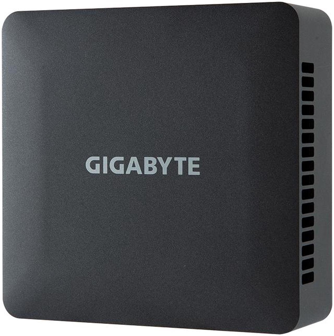 GIGABYTE GB-BRI5H-1335 , with 13th Gen Intel Core i5-1335U Processor,  4 x 4K Module - 2 x HDMI 2.1 and 2 x USB Type C with DP alt modeBlack Mini-PC Tall Barebone- US cord