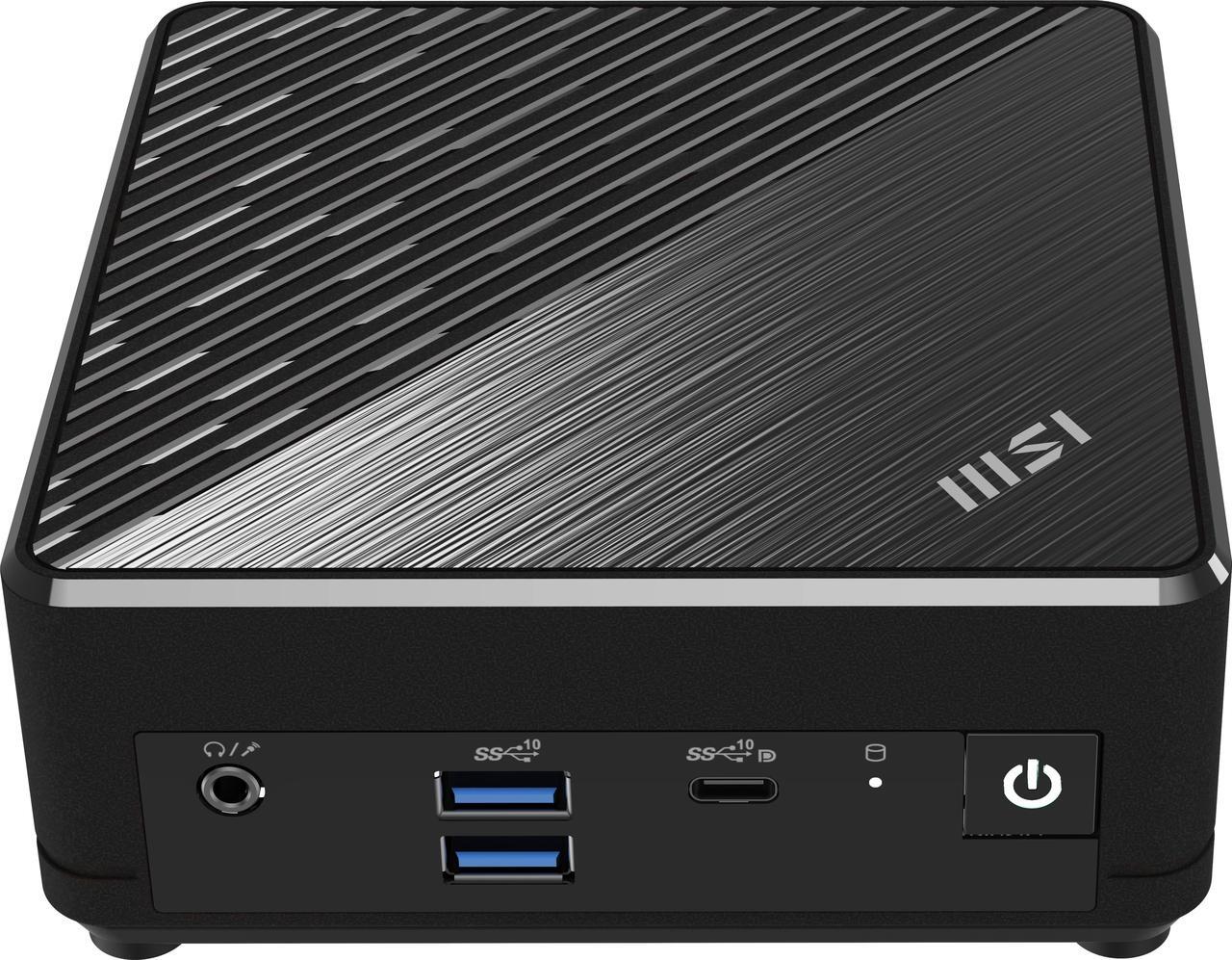 Alt view image 3 of 9 - MSI Cubi N ADL Fanless Ultrasmall NUC MINI PC Barebone PC, Intel Celeron N100, WiFi AC9462, BT 5, Duel LAN, ThunderBOLT Type C, Black, Non-OS (ADL-055BUS)