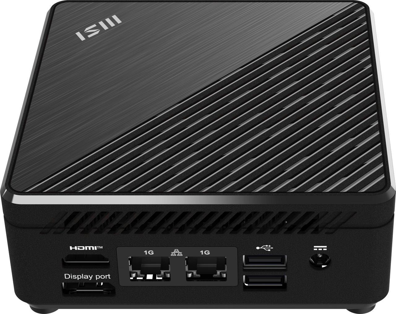 Alt view image 4 of 9 - MSI Cubi N ADL Fanless Ultrasmall NUC MINI PC Barebone PC, Intel Celeron N100, WiFi AC9462, BT 5, Duel LAN, ThunderBOLT Type C, Black, Non-OS (ADL-055BUS)