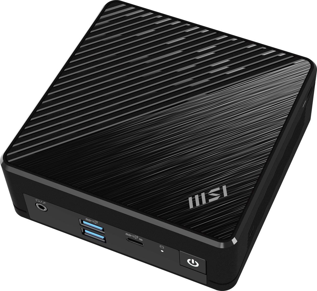 Alt view image 7 of 9 - MSI Cubi N ADL Fanless Ultrasmall NUC MINI PC Barebone PC, Intel Celeron N100, WiFi AC9462, BT 5, Duel LAN, ThunderBOLT Type C, Black, Non-OS (ADL-055BUS)