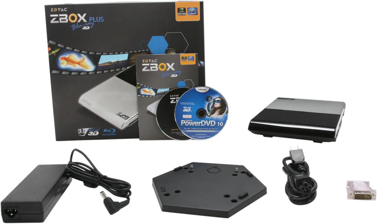 Alt view image 6 of 6 - Zotac ZBOX-ID36BR3D-PLUS Intel Atom D525 CPU 1.8 GHz Dual-Core Next-generation NVIDIA ION w/2GB RAM, 250G HDD Blu-ray All-in-One Mini-PC