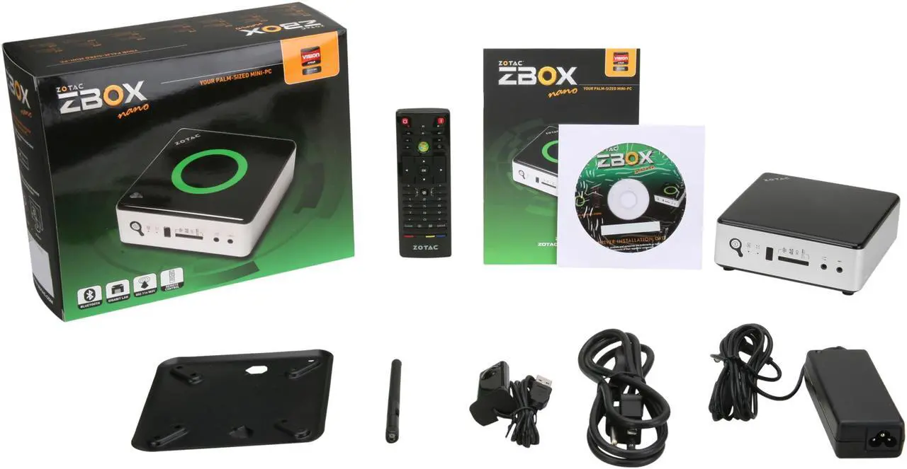 Alt view image 5 of 5 - Zotac ZBOXNANO-AD10-U AMD A50M (Hudson M1) Mini / Booksize Barebone System