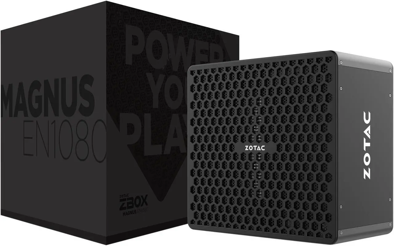 Alt view image 10 of 10 - ZOTAC ZBOX MAGNUS EN1080 10 Year Anniversary Edition Gaming Mini PC, ZBOX-EN1080-U, Intel Core i7-6700 Quad-Core CPU NVIDIA GeForce GTX 1080 Graphics VR Ready Liquid Cooling Compact 4K Quad Display Barebones No Memory/Storage/OS