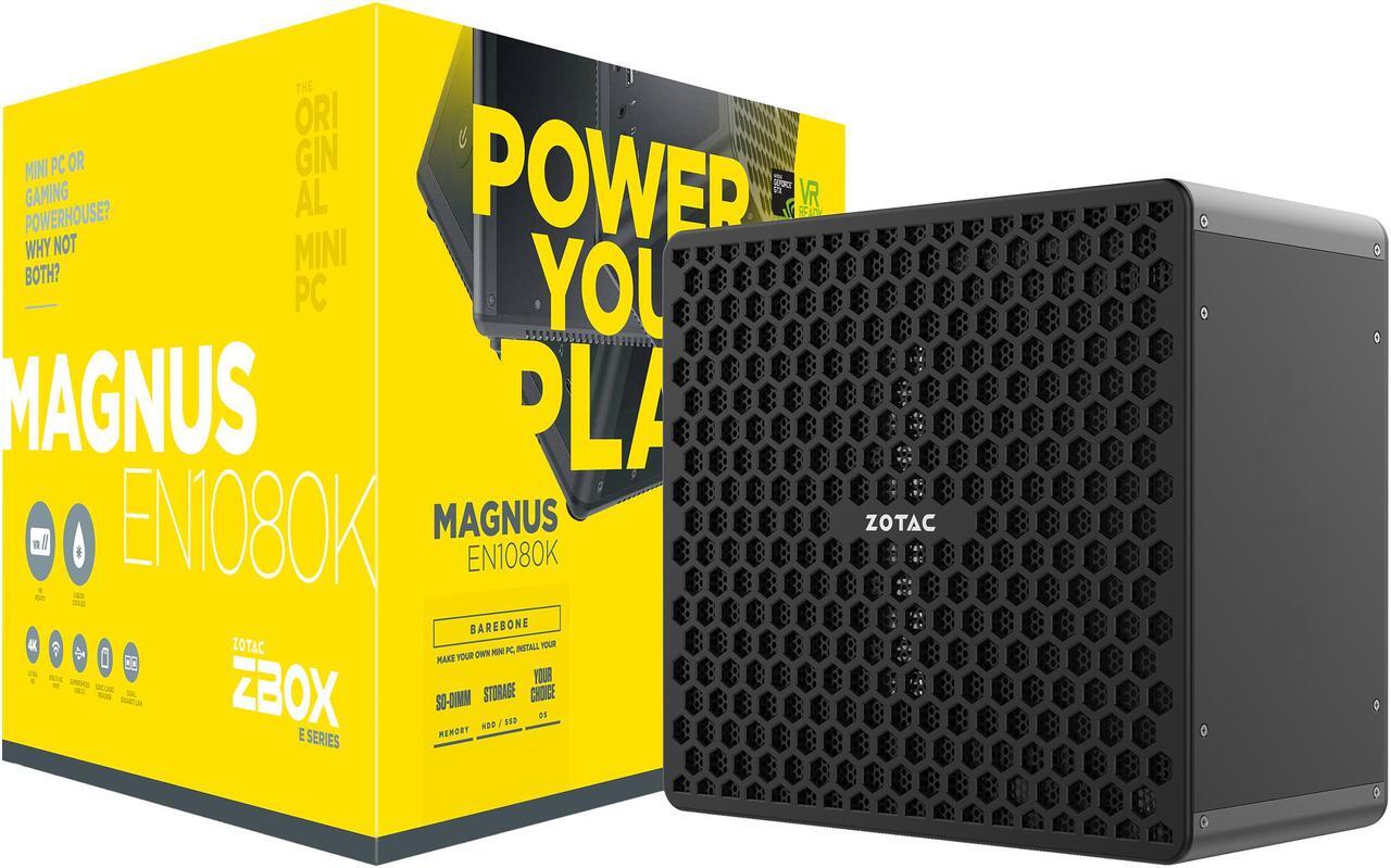 Alt view image 10 of 10 - ZOTAC MAGNUS EN1080K 4K Gaming Liquid Cooled Mini PC VR Ready Features Intel Kaby Lake Core i7-7700 Quad-core CPU NVIDIA GeForce GTX 1080 Graphics ZOTAC Spectra Technology Barebones No Memory/Storage/OS - ZBOX-EN1080K-U