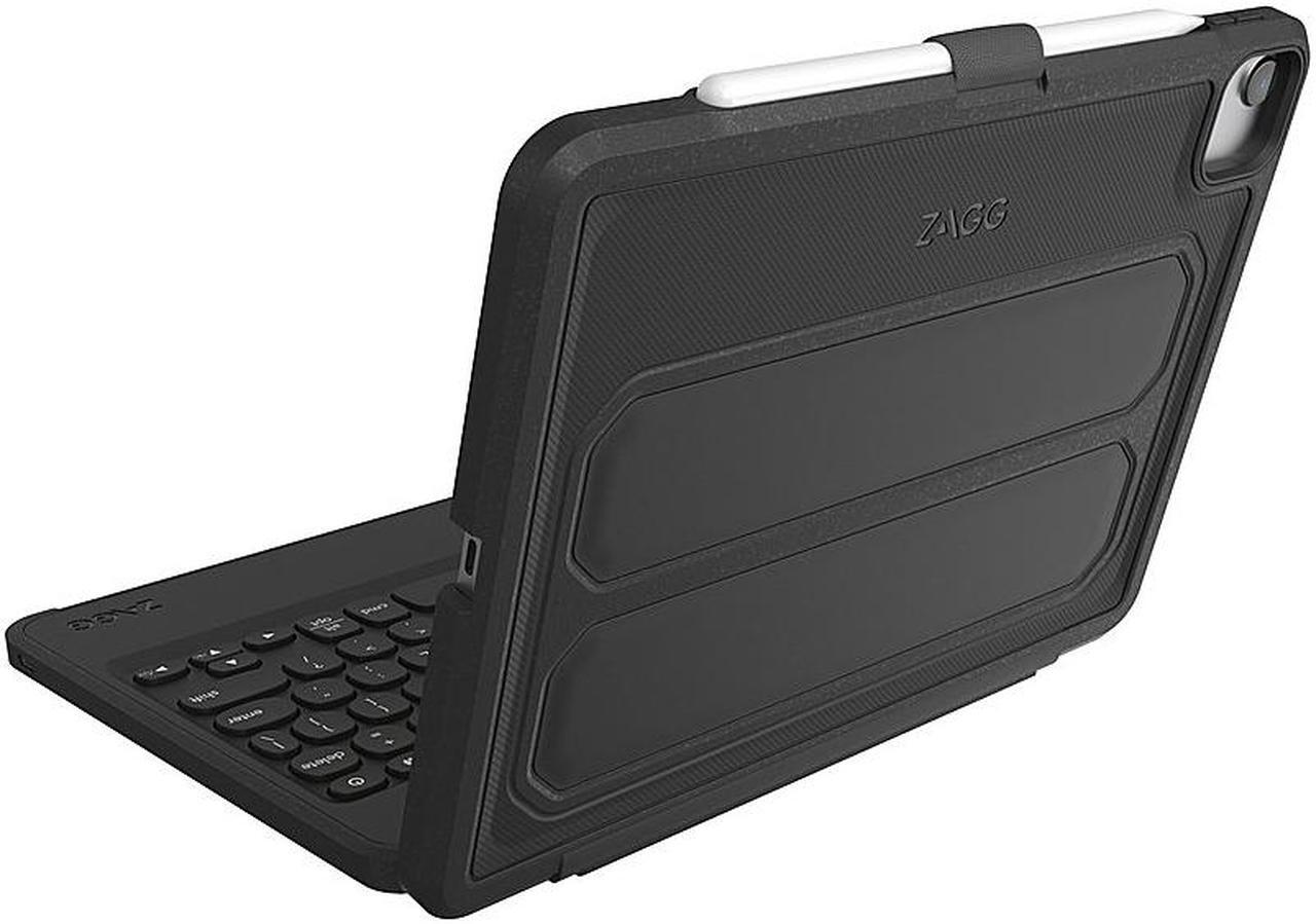 Alt view image 4 of 4 - ZAGG Black Rugged Book Wireless Keyboard & Detachable Case for Apple iPad Air 10.9 103107270