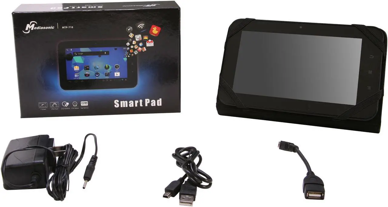 Alt view image 9 of 9 - Mediasonic SmartPad MTP-710 8GB Memory 7.0" 800 x 480 Android 4.0, Capacitive Touch Screen, DDR 512MB, 8GB Memory Tablet PC Android 4.0 (Ice Cream Sandwich)