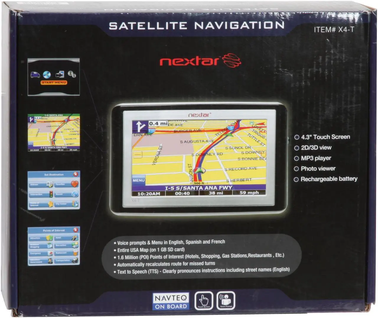 Alt view image 3 of 3 - Nextar 4.3" Navigation System with TTS