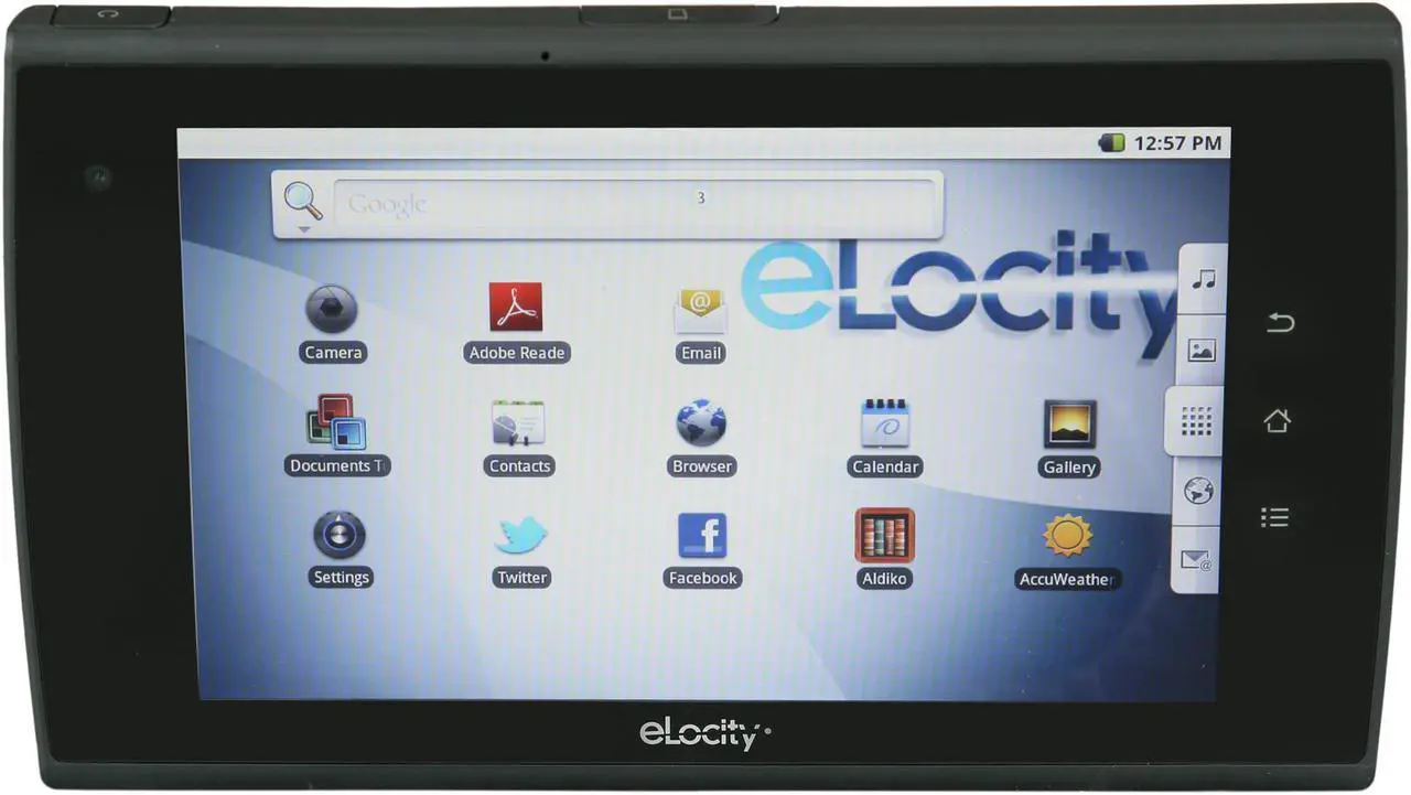 Alt view image 3 of 9 - Elocity A7-004 512MB Memory 7.0" 1024 x 600 A7+ Internet Tablet Android 2.2 (Froyo)