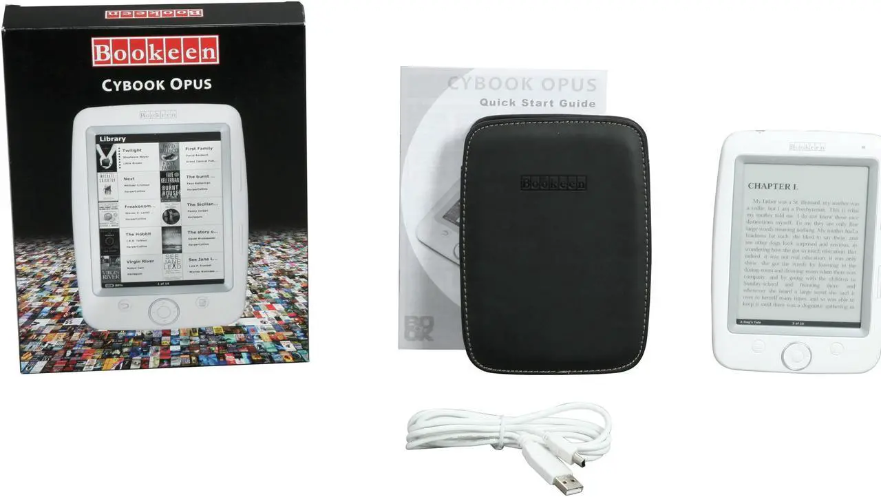 Alt view image 7 of 7 - Bookeen Cybook Opus E-Book Reader, White
