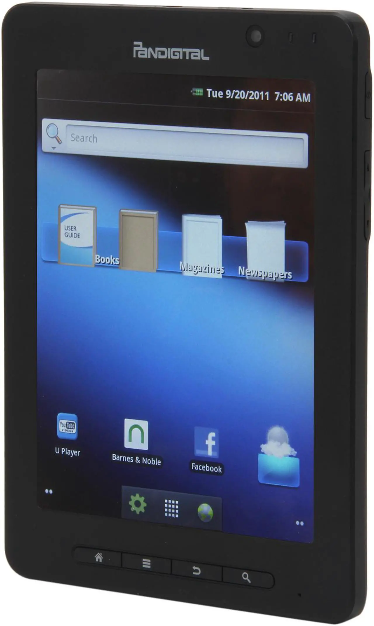 Alt view image 2 of 9 - Pandigital R80B400 512MB DRAM Memory 8.0" 800 x 600 SuperNova Media Tablet Android 2.3 (Gingerbread)