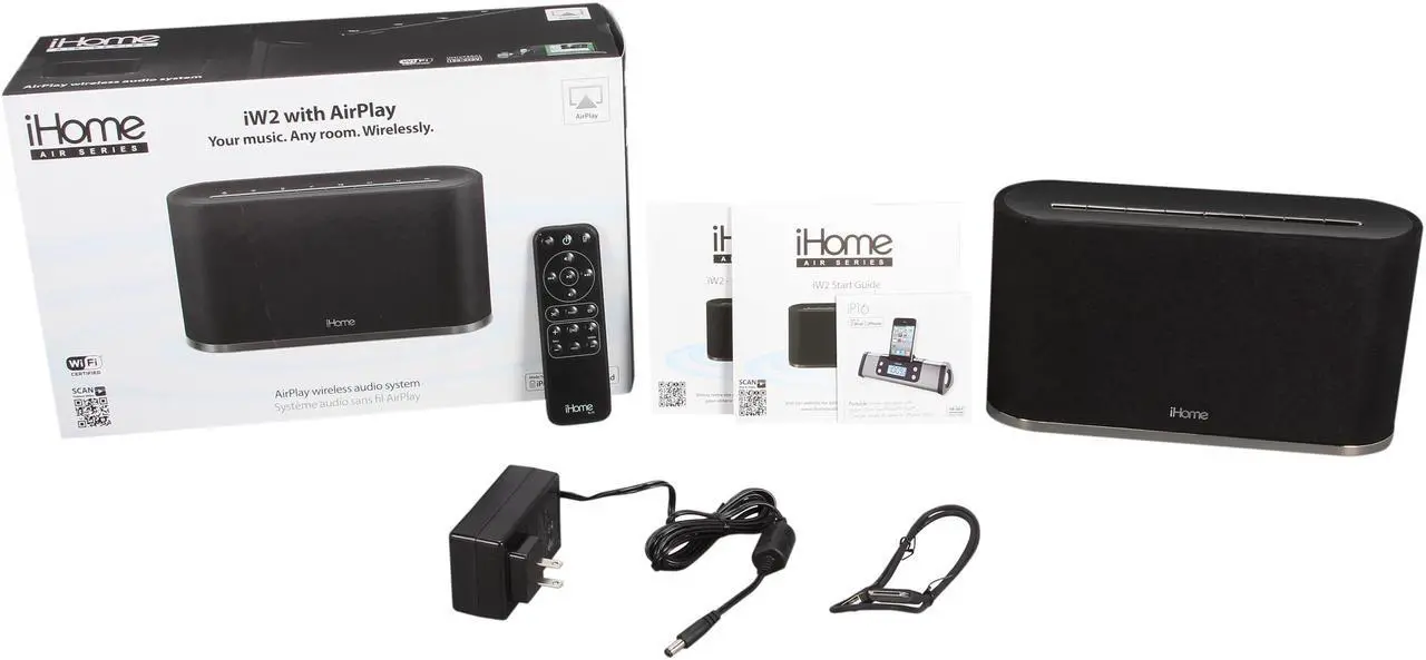 Alt view image 8 of 8 - iHome AirPlay Wireless Stereo Speaker System iW2BC