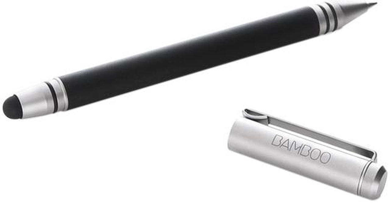 Alt view image 2 of 3 - Wacom Black with Brushed Aluminum Bamboo Stylus Duo CS110K