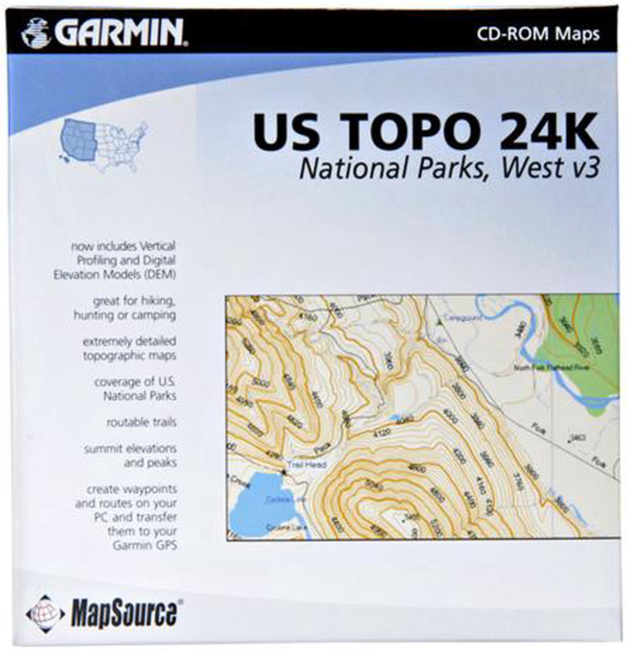 GARMIN MapSource US TOPO 24K National Parks, West - Newegg.com
