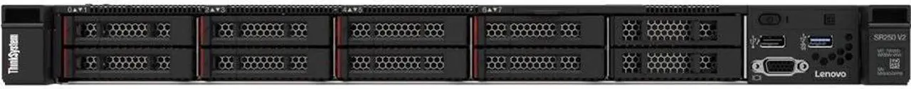 Alt view image 2 of 4 - Lenovo ThinkSystem SR250 V2 1U Rackmount Rack Server - 1x Intel Xeon E-2334 3.40 GHz - 16 GB RAM - Serial ATA Controller - Intel C256 Chip - Matrox G200 - 4x LFF Bay(s) -  1x 450  7D7QA01ZNA