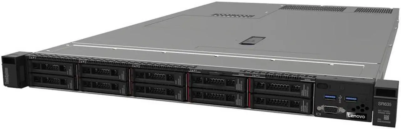 Main image of Lenovo ThinkSystem SR635 1U Rackmount Rack Server - 1x AMD EPYC 7302P 3 GHz - 32 GB RAM - Serial ATA Controller - ASPEED AST2500 - 750W  7Y99A02WNA