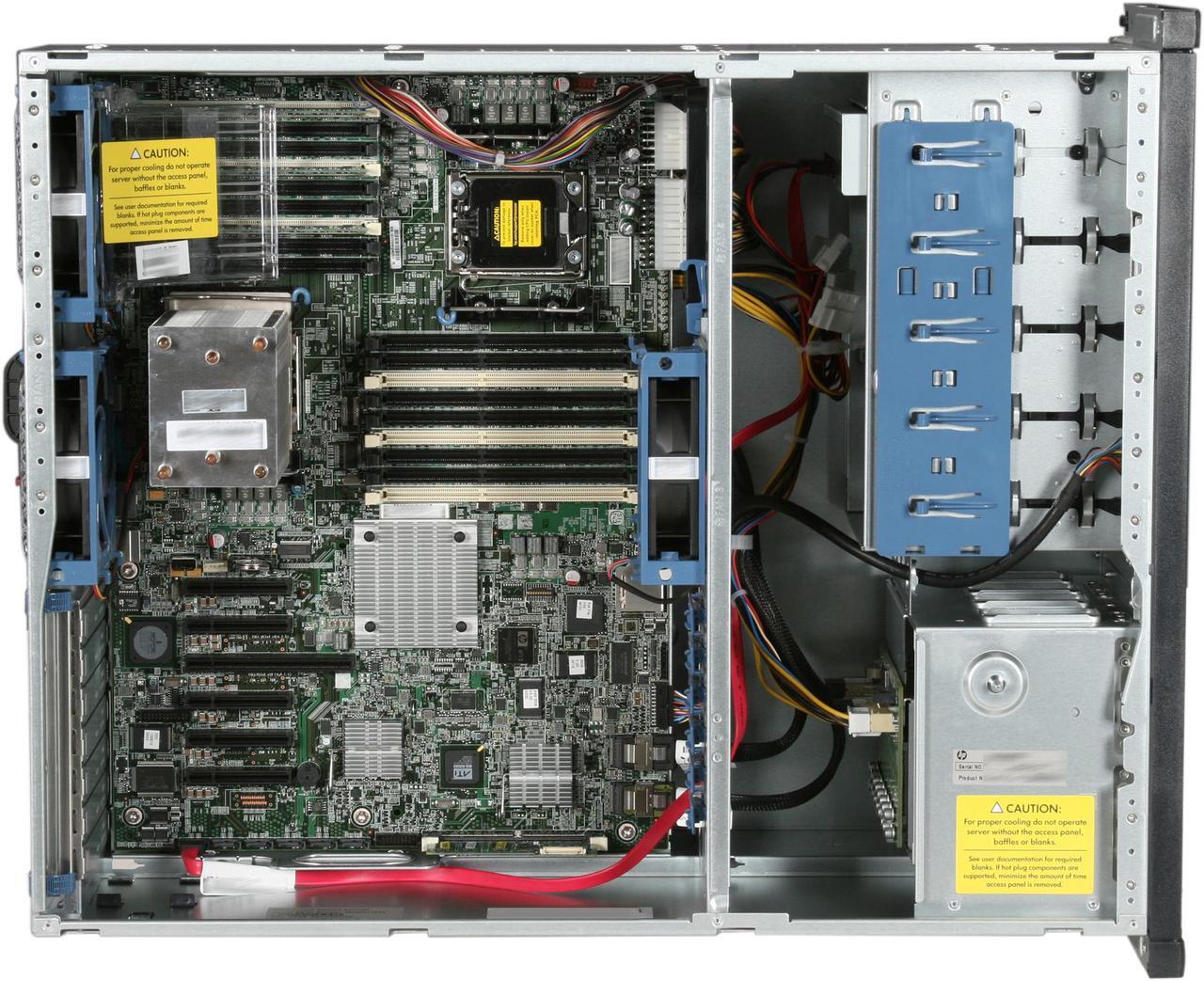 Alt view image 4 of 5 - HP ProLiant ML350 G6 Tower E5520 2.26GHz Quad Core SFF Base Tower Server (487930-001) Intel Xeon Processor E5520 (2.26 GHz, 8MB L3 Cache, 80W, DDR3-1066, HT, Turbo 1/1/2/2) 6GB (3 x 2GB) PC3-10600R (DDR3-1333) 487930-001