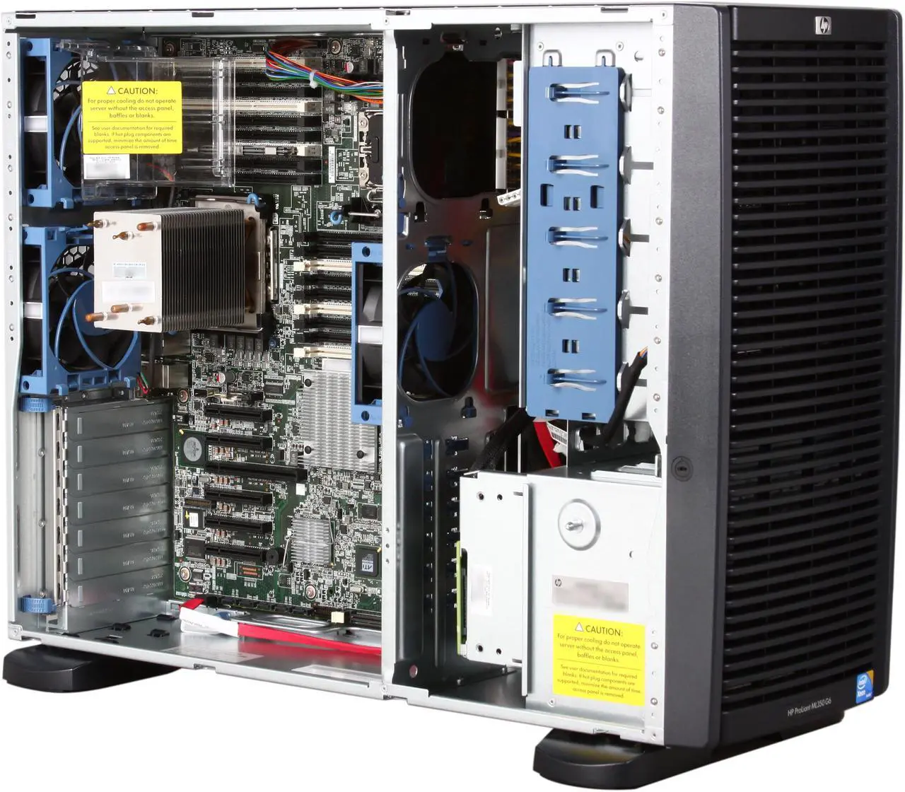Alt view image 7 of 10 - HP ProLiant ML350 G6 Tower Server System Intel Xeon E5606 2.13GHz 4C/4T 4GB (1 x 4GB) DDR3 No Hard Drive 638180-001