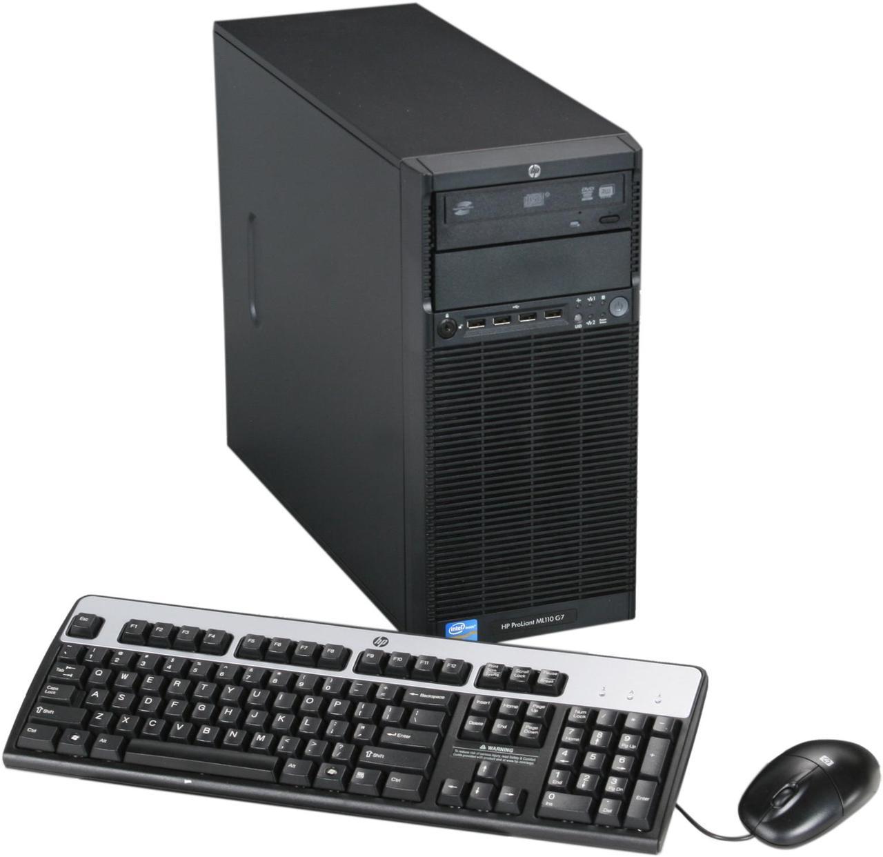 HP ProLiant ML110 G7 Micro ATX Tower (4U) Server System Intel Xeon E3-1220 3.10GHz 4C/4T 2GB DDR3 No Hard Drive 639259-005