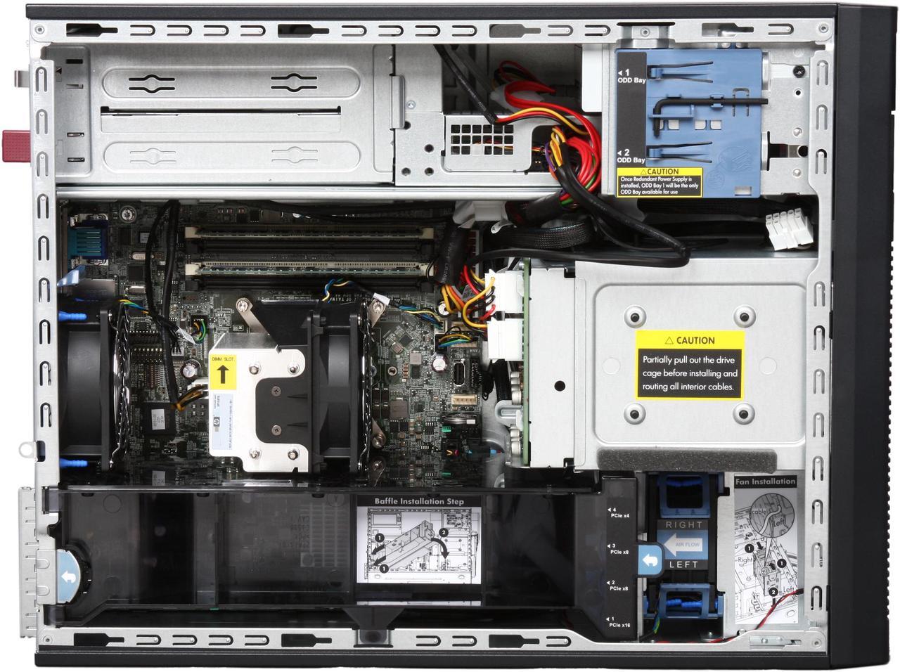 Alt view image 6 of 9 - HP ProLiant ML110 G7 Tower Server System Intel Xeon E3-1240 3.3GHz 4-Core/8-Thread 4GB (2 x 2GB) No Hard Drive 626475-001