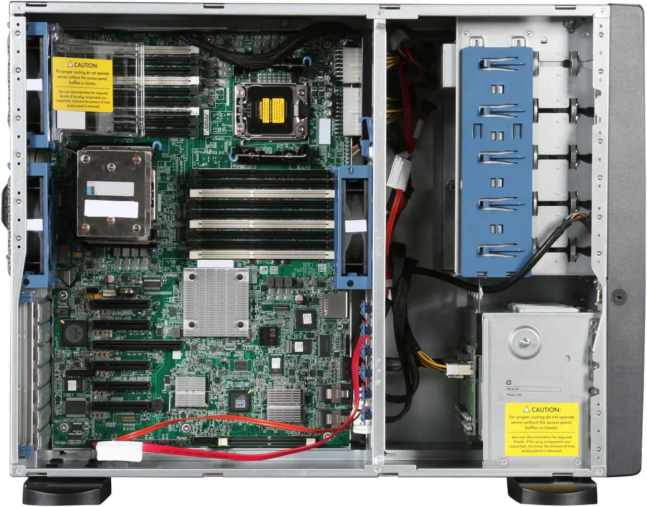 Alt view image 6 of 9 - HP ProLiant ML350 G6 Tower Server System Intel Xeon E5606 2.13GHz 4C/4T 4GB (1 x 4GB) DDR3 No HDD (HP HDD sold separately) 654078-S01