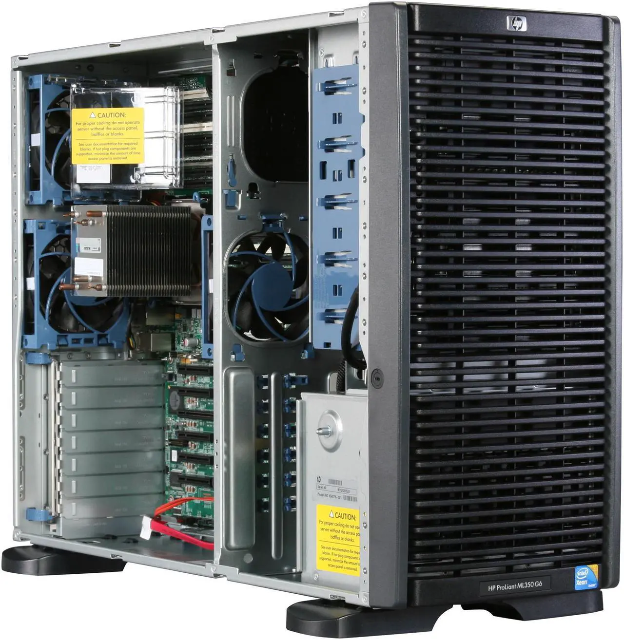 Alt view image 7 of 9 - HP ProLiant ML350 G6 Tower Server System Intel Xeon E5606 2.13GHz 4C/4T 4GB (1 x 4GB) DDR3 No HDD (HP HDD sold separately) 654078-S01