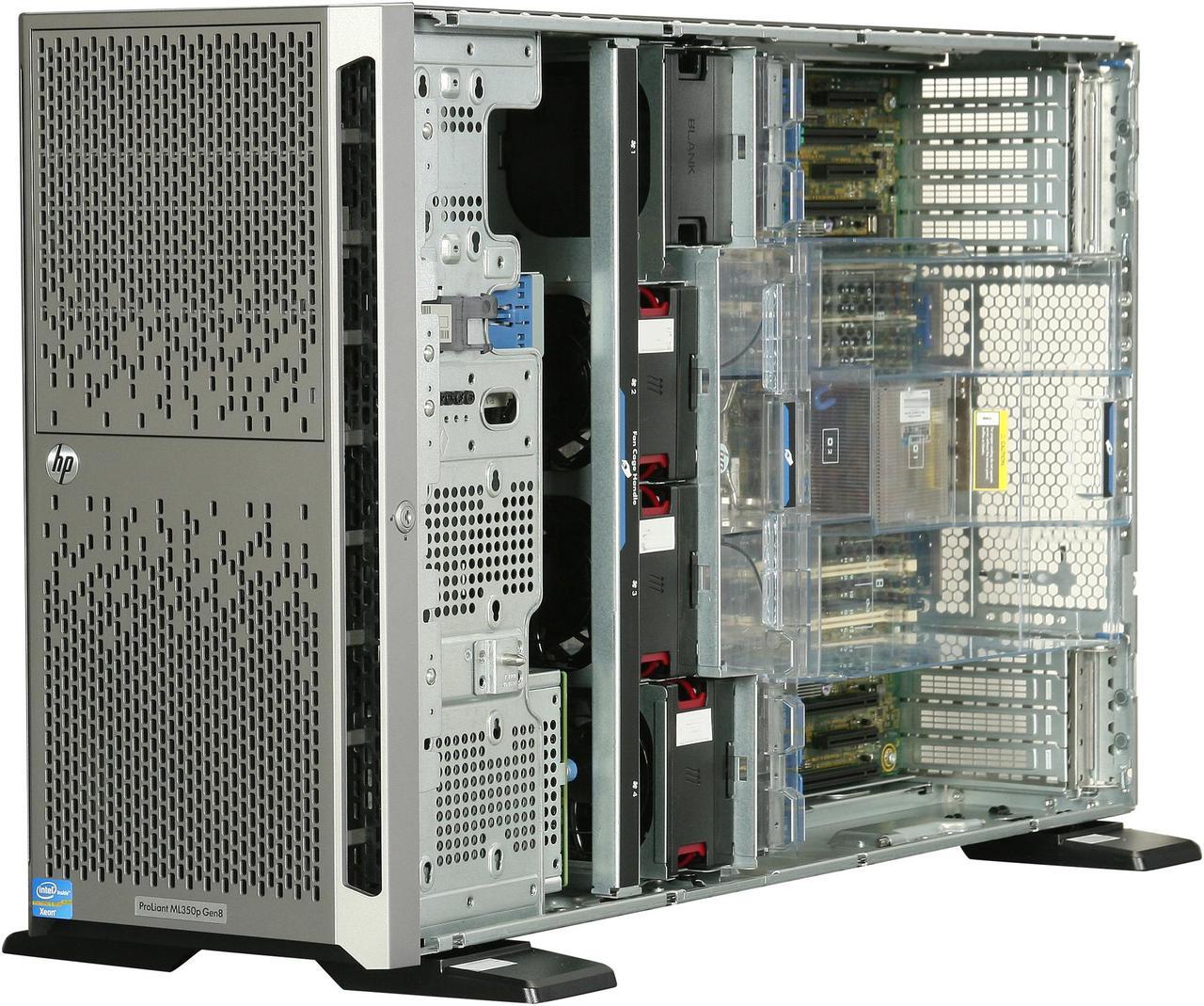 Alt view image 7 of 9 - HP ProLiant ML350p Gen8 Tower Server System Intel Xeon E5-2620 2.0GHz 6C/12T 8 GB (2 x 4GB) DDR3 No Hard Drive 686713-S01