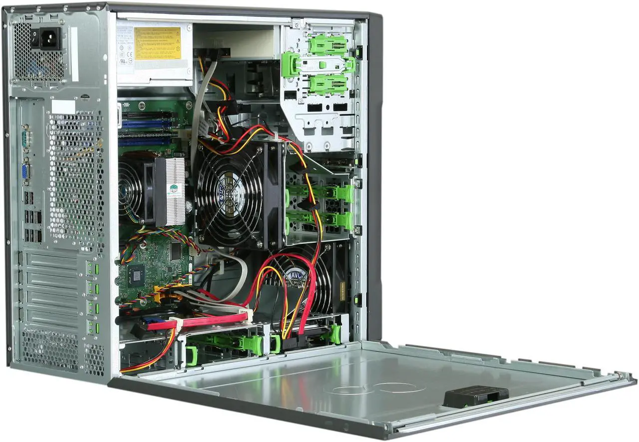 Alt view image 5 of 9 - Fujitsu PRIMERGY TX100 S3 Tower Server System Intel Core i3-2100 3.10GHz 4GB ECC (2 x 2GB) 1x250GB SATA II 3.5" 7200RPM VFY:T1003SX010US