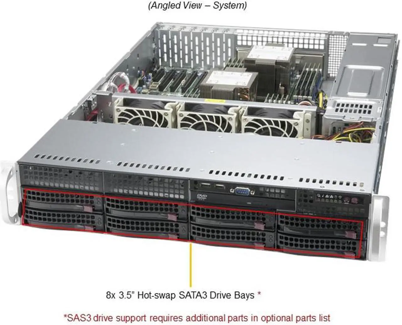 Main image of SUPERMICRO 2U Dual Intel Xeon Gold 5320 full Server System, 26 Core, 52 Threads, 128 GB DDR4 Memory, 960GB NVMe M.2 SSD.