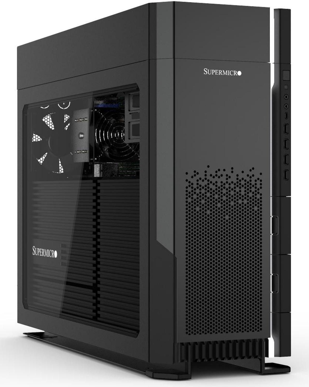 Main image of SUPERMICRO GPU/CAD 3D Design Workstation, AMD Threadripper PRO 5975WX 32-Core/64-Thread - 960GB NVMe - 128GB (4x32GB)DDR4 Memory (RDIMM) - 2000 Watt Platinum Power –NVIDIA RTX A6000 – Windows 10 Pro
