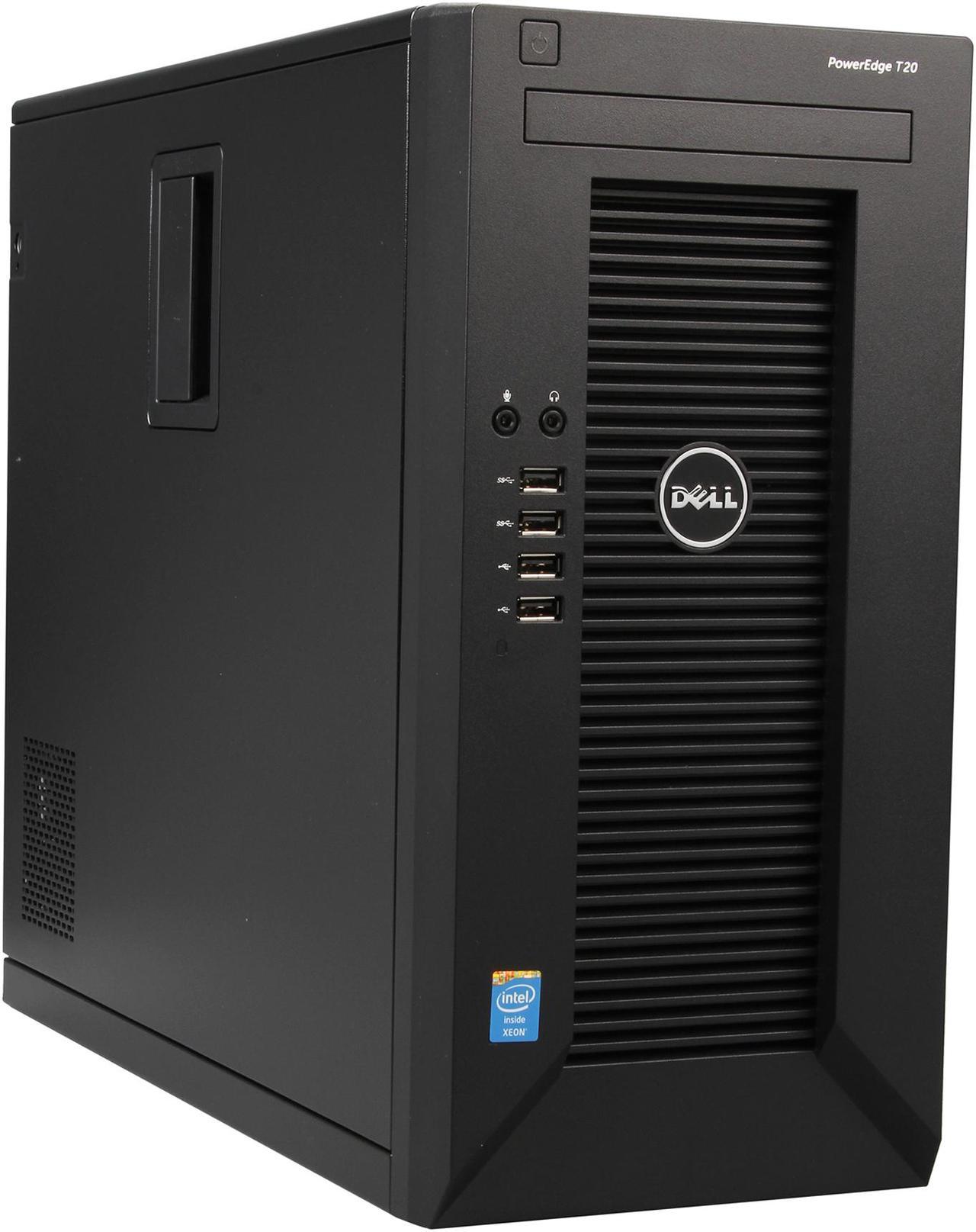 Dell PowerEdge T20 Mini-tower Server System Intel Xeon E3-1225, 4GB Memory, 1TB HDD