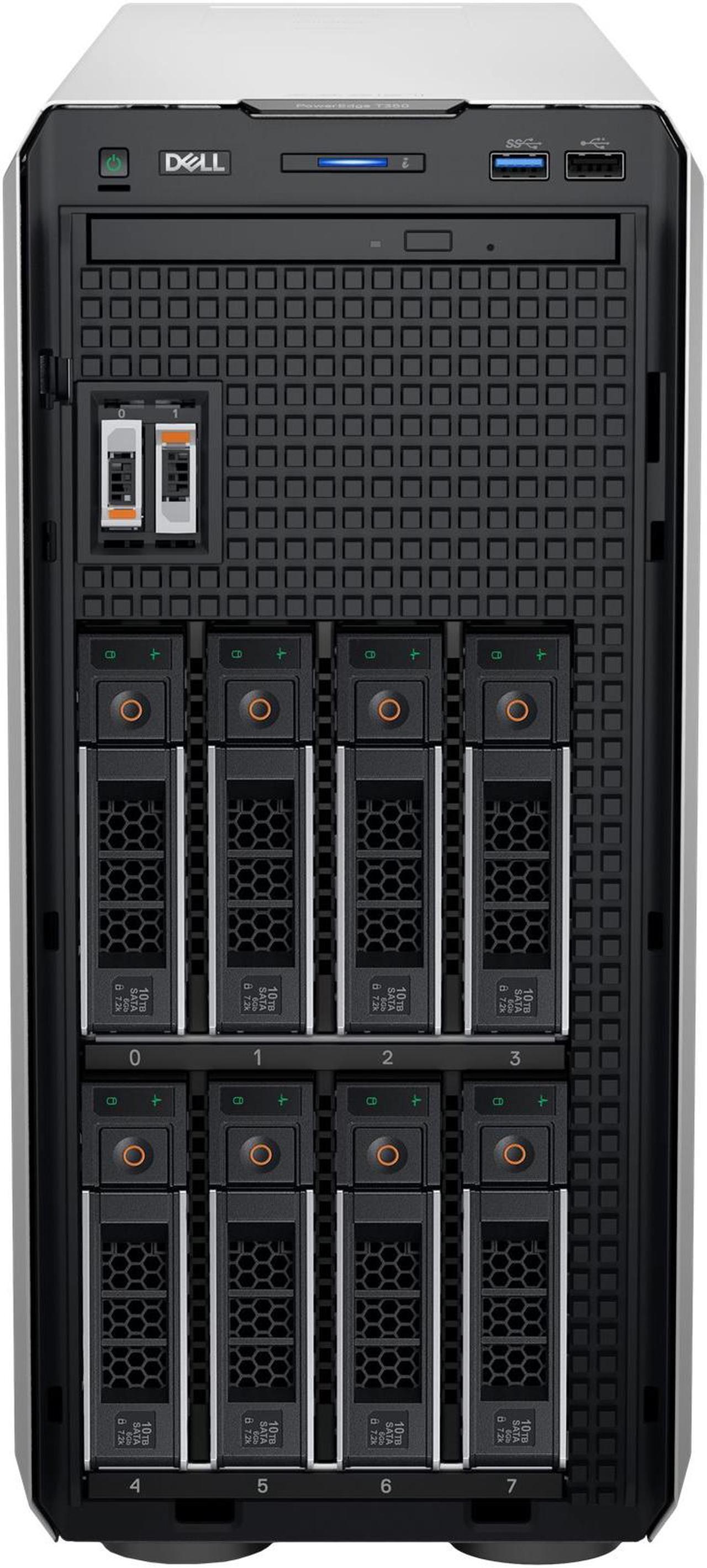 Alt view image 3 of 4 - Dell EMC PowerEdge T350 4.5U Tower Server - 1 x Intel Xeon E-2334 3.40 GHz - 8 GB RAM - 480 GB SSD - Serial ATA, Serial Attached SCSI (SAS) Controller